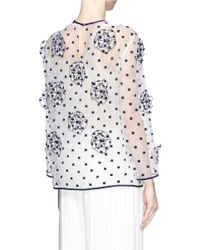 organza embroidered blouse floral appliqus chlo