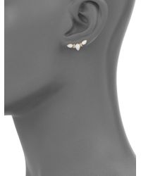 Zoe Chicco | Metallic Opal, Diamond & 14k Yellow Gold Single Ear Shield | Lyst