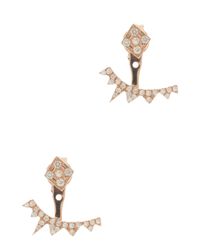 Diane Kordas | Metallic White Diamond Earrings | Lyst