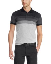 BOSS Green Black Slim-fit Golf Polo Shirt 'paule 3' In Cotton Blend for men