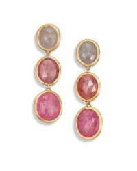 Marco Bicego | Metallic Siviglia Multicolor Sapphire & 18k Yellow Gold Linear Drop Earrings | Lyst