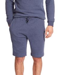 Derek Rose | Blue Devon Cotton Sweat Shorts for Men | Lyst