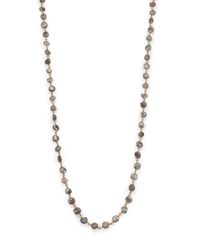 Chan Luu | Metallic Labradorite Beaded Long Necklace | Lyst