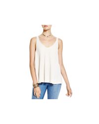 Free People | Beige Kitten Thermal Knit Tank | Lyst