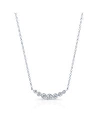 Anne Sisteron - 14kt White Gold Bezel Set Diamond Hazel Necklace - Lyst