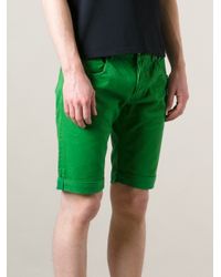 Armani Jeans Denim Shorts in Green for Men - Lyst