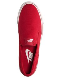 nike red slip on