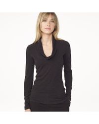 James Perse Black Slim Cowl Neck Top - Online Exclusive