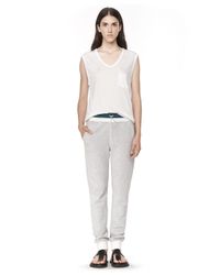 Alexander Wang White French Terry Sweatpants