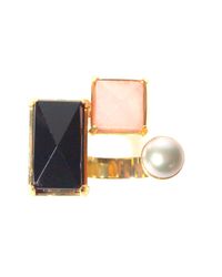 Volha | Black Onyx And Rose Ring | Lyst