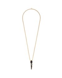 Ela Stone | Metallic 'lior' Graduating Onyx Stone Pendant Necklace | Lyst