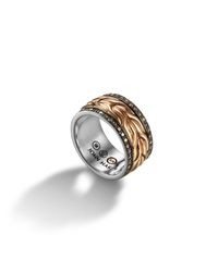 John Hardy | Pink Bronze Band Ring for Men | Lyst