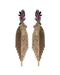 Erickson Beamon | Metallic Velvet Underground' Jewel Crystal Fringe Drop Earrings | Lyst