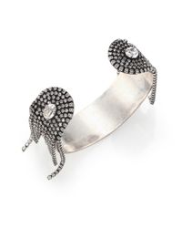 DANNIJO | Metallic Fawcett Crystal Fringe Cuff Bracelet | Lyst
