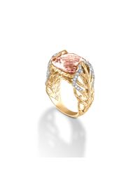 John Hardy | Pink Ring With Morganite And Diamond | Lyst