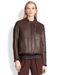 brunello cucinelli leather jacket