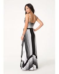petite striped maxi dress