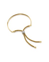 Monica Vinader | Metallic Fiji Diamond Toggle Friendship Bracelet | Lyst
