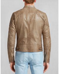 Belstaff The Outlaw Jacket In Sisal Lightweight Hand Waxed Leather in  Natural for Men - Lyst