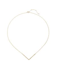 EF Collection | Metallic White Diamond Chevron Necklace | Lyst