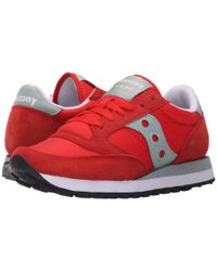 red saucony shoes