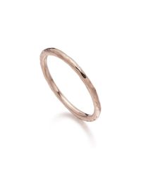 Monica Vinader | Pink Hammered Ring | Lyst