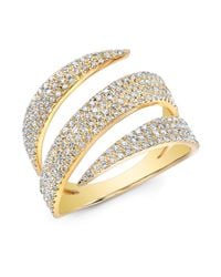 Anne Sisteron - 14kt Yellow Gold Diamond Bandeau Ring - Lyst