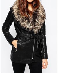 warehouse faux fur jacket