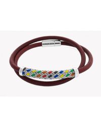 Tateossian - Silver Pop Kaleidoscope Bracelet In Red for Men - Lyst