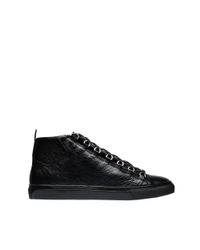 balenciaga high top arena black