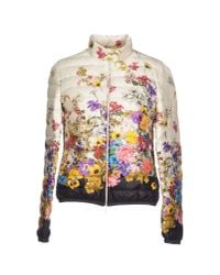 Moncler Denim Alisia Floral Down Jacket in White (Purple) - Lyst