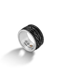 John Hardy | Black Bronze Black Coating Dog Tag Ring for Men | Lyst