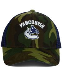 Reebok Vancouver Canucks Camo Trucker Cap in Green for Men ...