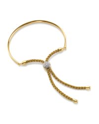 Monica Vinader | Metallic Fiji Diamond Toggle Friendship Bracelet | Lyst