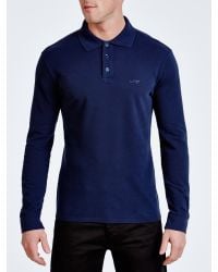 armani jeans long sleeve polo