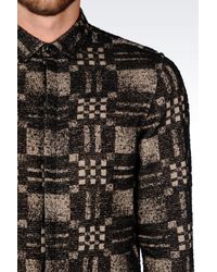 Emporio Armani | Black Shirt In Modal Blend for Men | Lyst