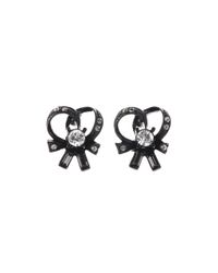 Oscar de la Renta | Black Diamond Crystal Baguette Studs | Lyst