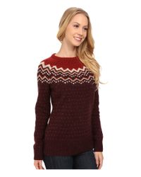 Fjallraven Övik Knit Sweater in Dark Garnet (Red) - Lyst
