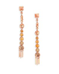 Eddie Borgo | Pink Assemblage 4mm Tan Round Freshwater Pearl & Crystal Drop Earrings | Lyst
