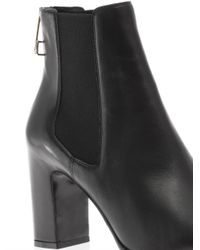 Balenciaga Zip-Back Leather Ankle Boots in Black | Lyst