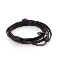 Miansai | Black Hook Leather Bracelet for Men | Lyst