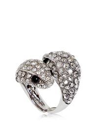 Roberto Cavalli | Metallic Embellished Snake Ring | Lyst