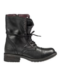 Steve Madden | Black Tropa 2.0 Leather Combat Boots | Lyst