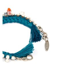 Joomi Lim | Blue Cotton Braid Crystal Bracelet | Lyst