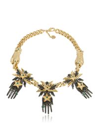 Schield | Metallic Hands Necklace | Lyst