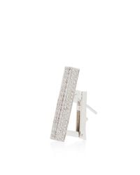 Maison Dauphin | Stellar White Gold And Diamonds Linear Earrings | Lyst