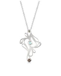 Sho London - Metallic Sterling Silver Mari Splash Pendant Necklace - Lyst