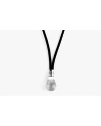 Tateossian - White Light Bulb Necklace In Rock Crystal for Men - Lyst
