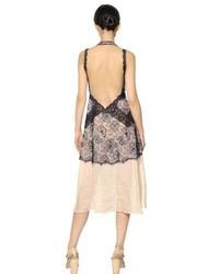Stella McCartney | White Viscose Lace On Silk Organza Long Dress | Lyst
