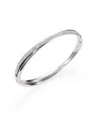 Michael Kors | Metallic Crisscross PavÉ Bracelet/Silvertone | Lyst
